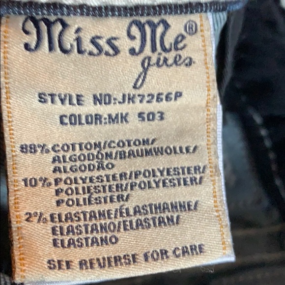 🔥 Miss me denim CAPRIS bling teens girls 8 NWT - Picture 7 of 8
